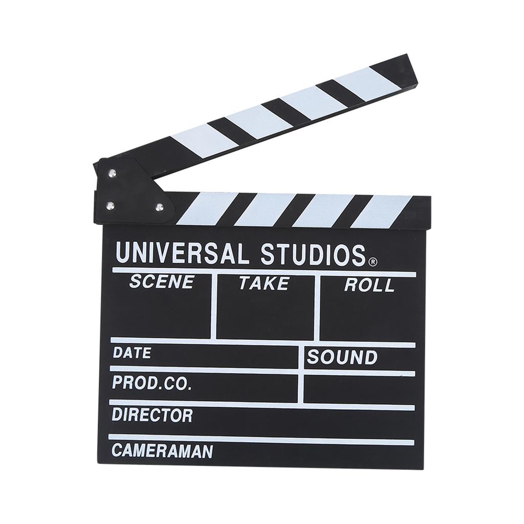 Wooden Director Scene Clapperboard TV Movie Clapper Board Film Cut Prop