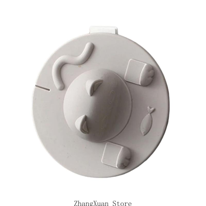 3XUF Cats Silicone Cup Lid Dustproof Camping Mugs Covers Leakproof Hot Cup Lid Airtight Seal Lid for Coffee and Teas