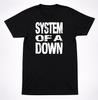 System of a Down Square Text Logo Alternative Metal Band T-Shirt Black Tee