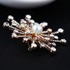Fashion Alloy Three-dimensional Pearl Snowflake Brooch Pin Corsage Flower Female Clothing Accessories Long-Lasting Color Exquisite Brooch BFF Gift