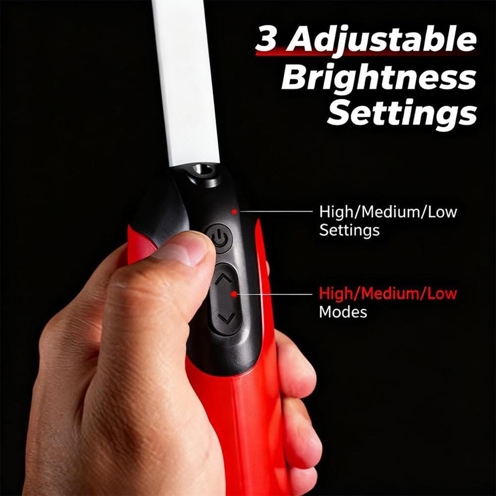 Flexible LED Flashlight Stick,Work Light With High- LED, 3 Brightness Modes, Rechargeable Flexible Light For Mechanics, Car Repairs