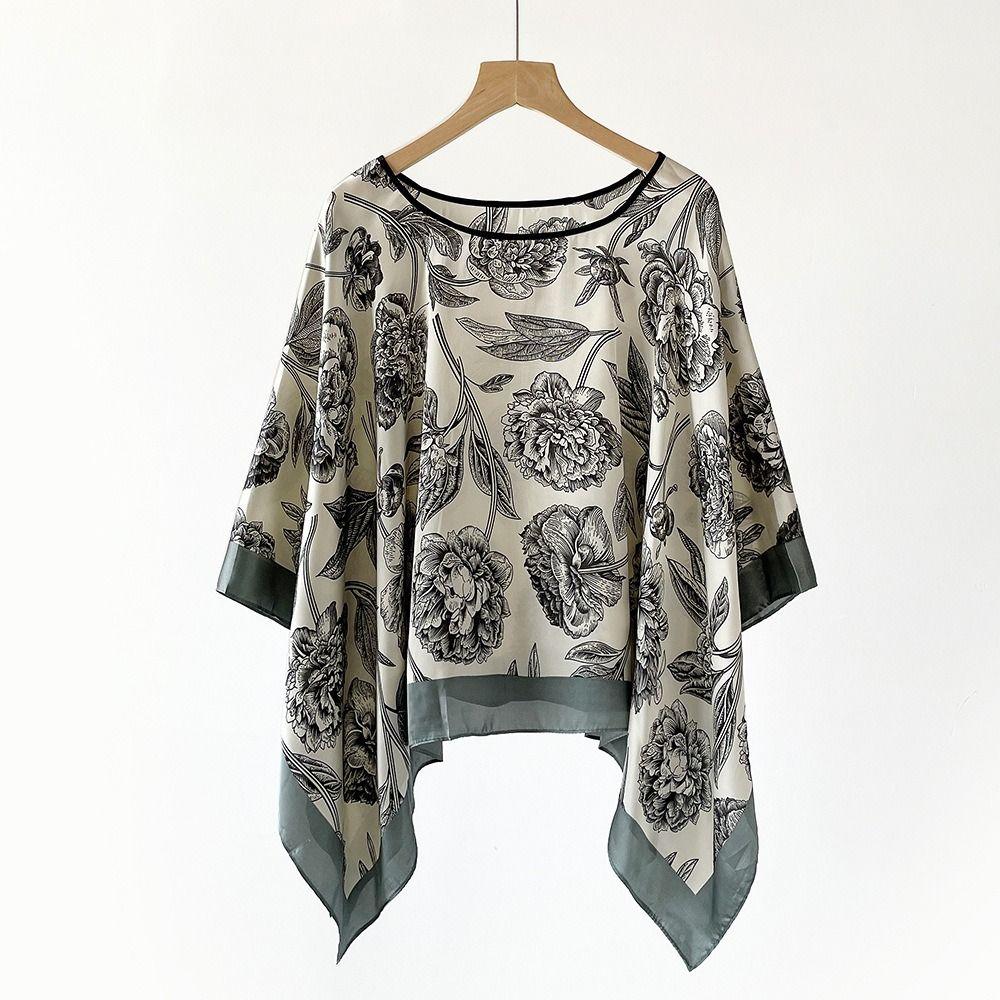 110x110cm Seidenschal Damen Großes Taschentuch Trendiges Bandana Foulard