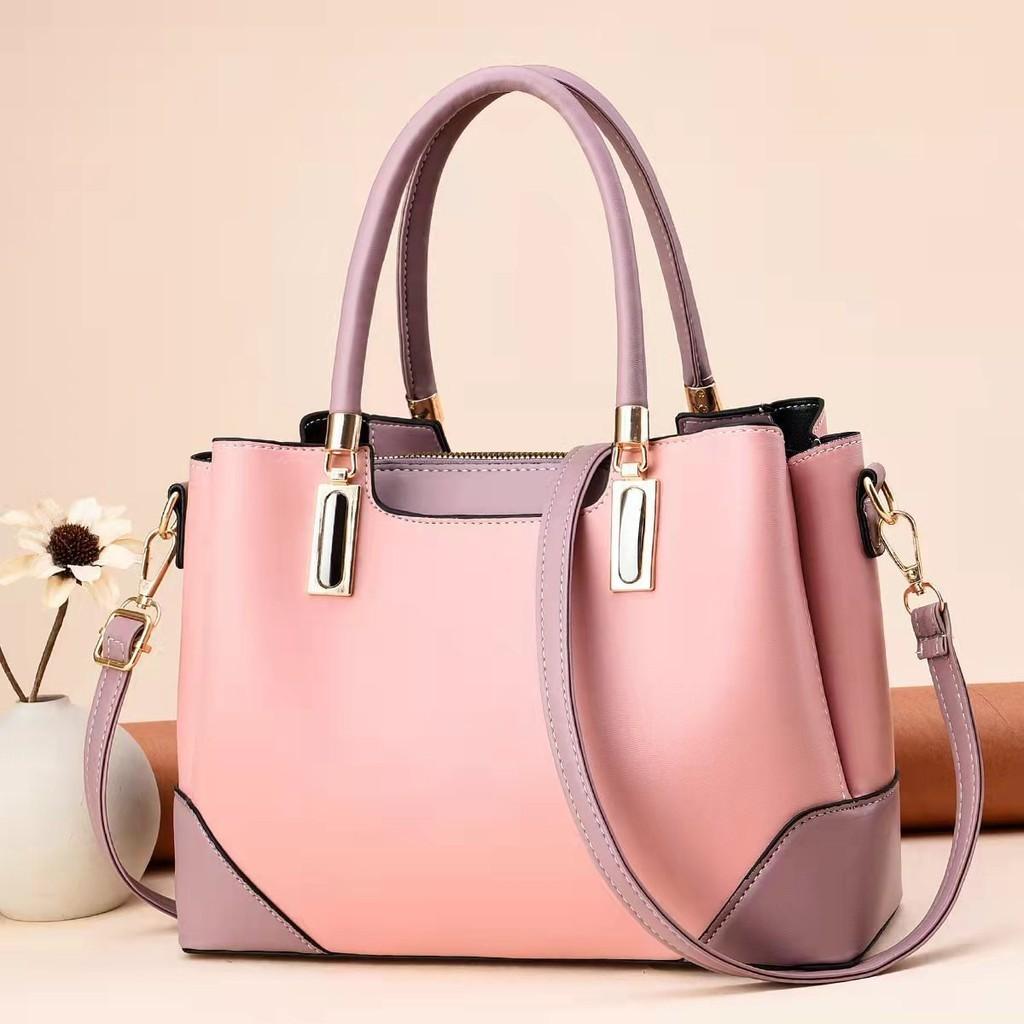 Simplistic Large Capacity Tote Bag 2023 New Women's Bag Cross-border Soft Leather Splicing Big Bag