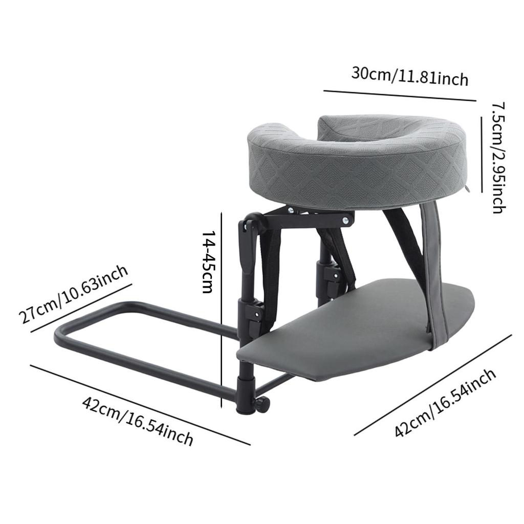Kit with Ergonomic Headrest, Face Pillow, Hand Rest, Adjustable Height for Office, Spa, And Home Use