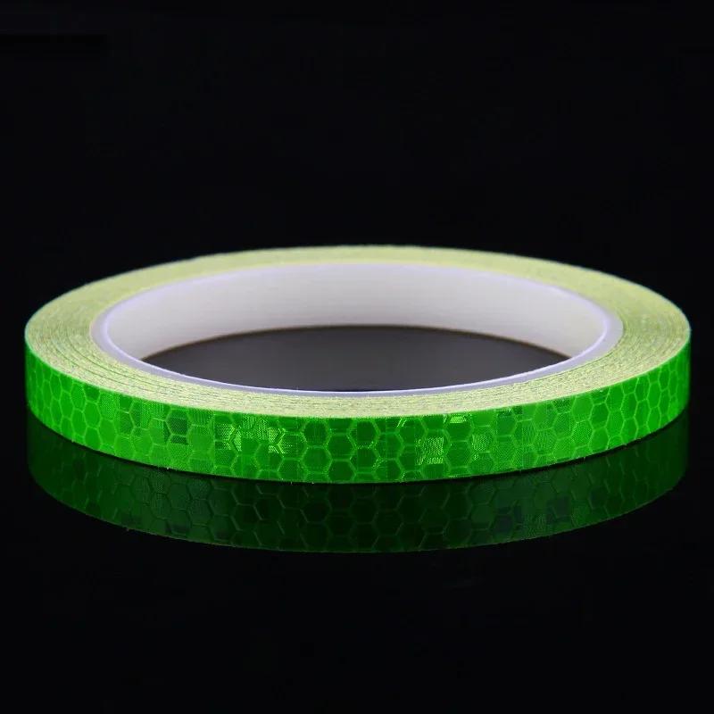 1Cm*8M Bike Stickers Reflective Tape Cycling Fluorescent Reflect Strip Adhesive Tape For Bicycle Warning Safety Bike Accessories