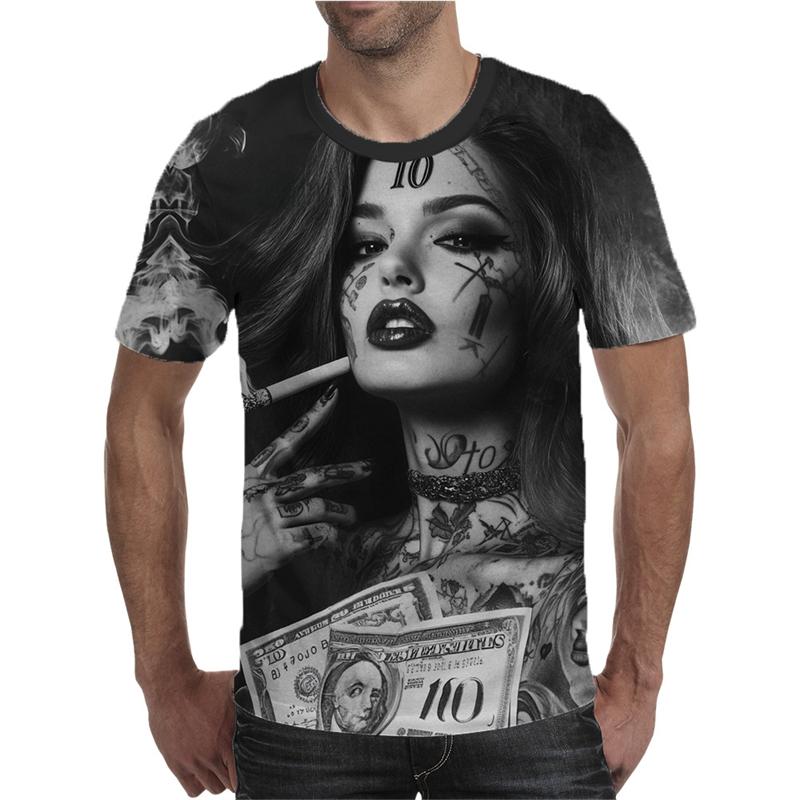 Fashion Nun Graphic T Shirts For Men Summer Trendy Hip Hop 3D Printed Streetwear