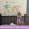 DECOWALL Animal World Map Wall Decorative Wall Art Sticker for Kids Wall Transfer Wall Art Sticker for Bathroom Teen Child SG2-1615S Sticker,