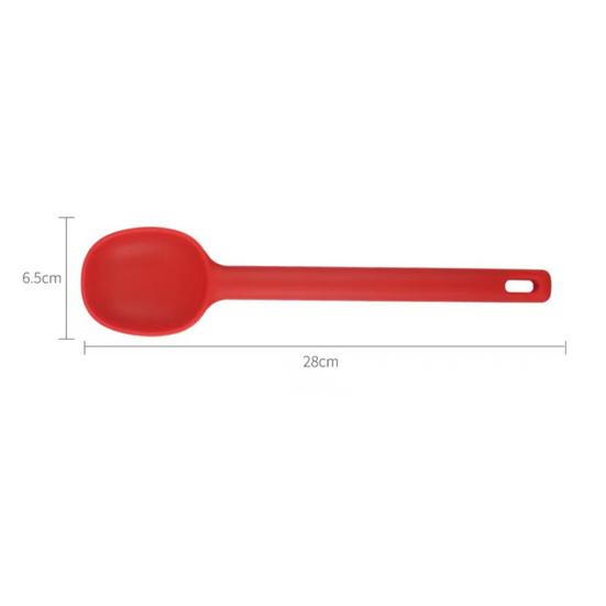 Practical Heat Resistant Universal Kitchen Spoon Silicone Cake Soup Shovel Daily Use