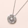 New Creative Design Double Wear Pendant Necklace for Women Silver Color Chain Luxury Paved White Statement Jewelry 2022