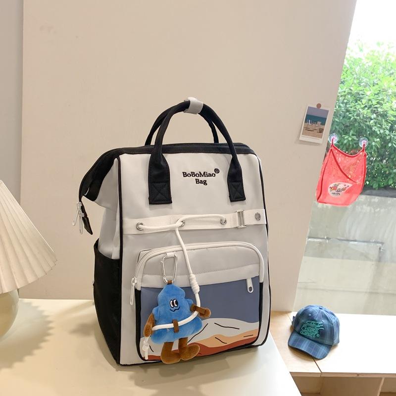 New Girls Schoolbag Large Capacity Lightweight Backpack Contrasting Color Female College Students Schoolbag Travel Computer Backpack