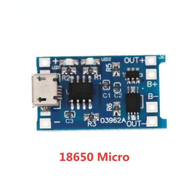 5/10PCS 3.7V/4.2V 18650 Lithium Battery 1A Protection Board Type-C/Micro Charging Module 4056