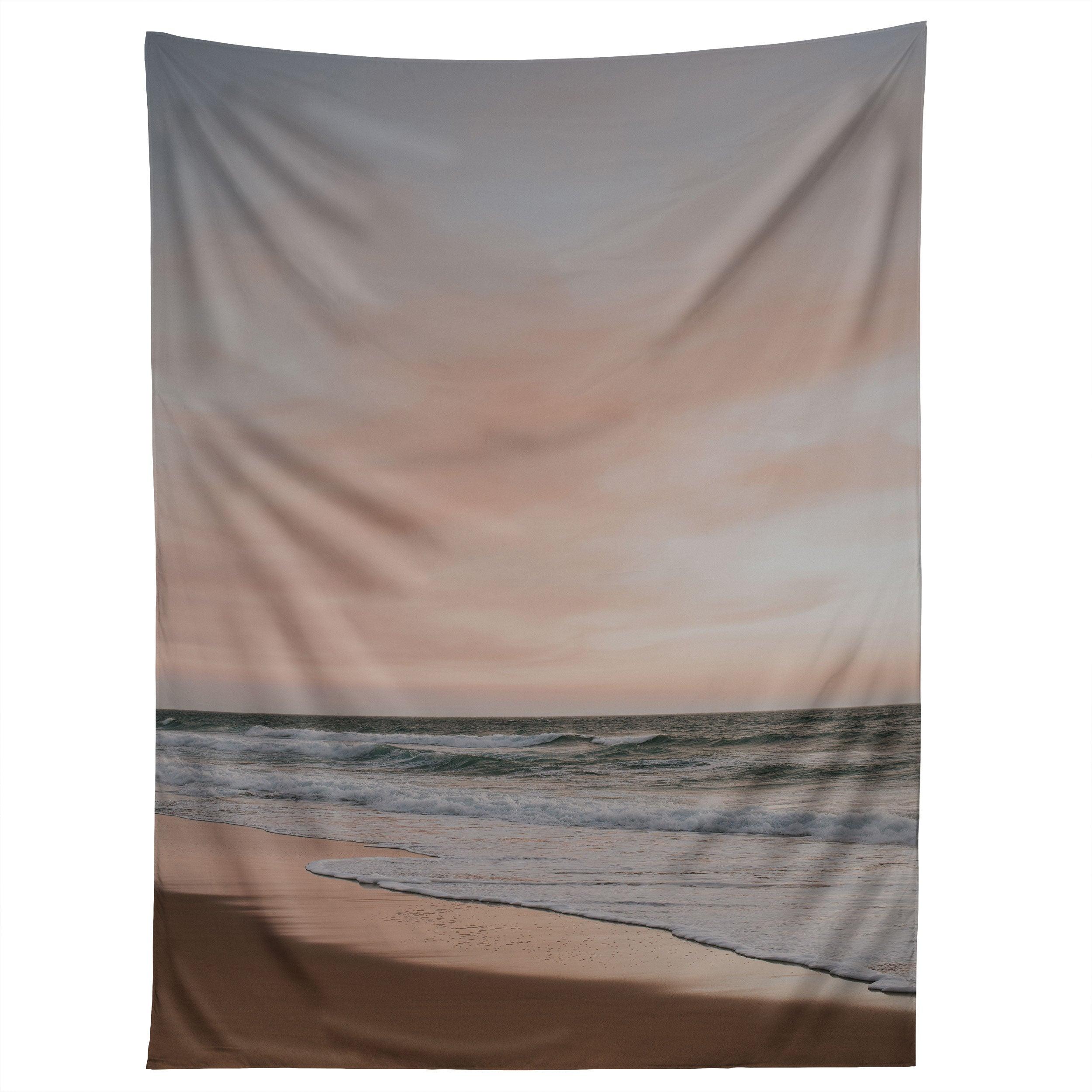 PINK SKY SOFT WAVES tapestry 75x100