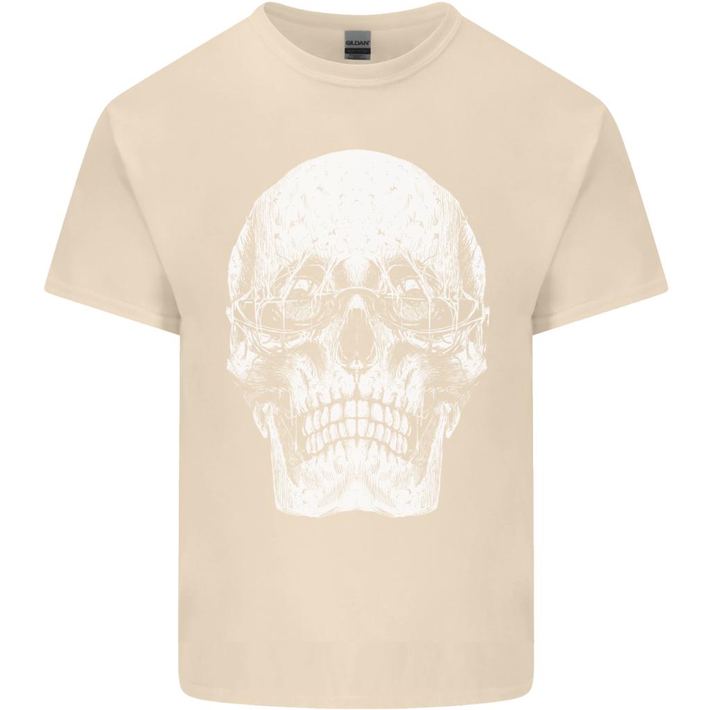 Old Unisex Skull With Glasses Gothic Biker Unisexs Light Cotton TShirt