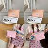 Korean Small Designer Ice Cream Color Makeup Bag Letter Handbag For Daily Use