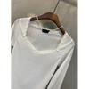C S In The Room Long Sleeve T ShirT Choki laCe hearT neCk 2Color