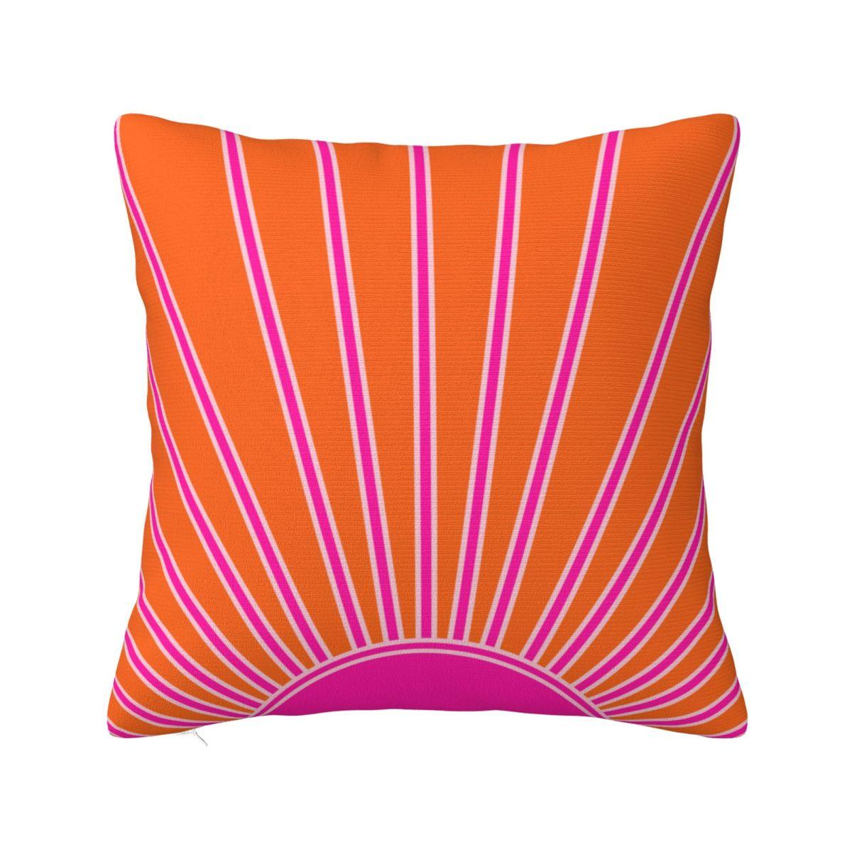 

Солнце Восход Оранжевый И Ярко-розовый Преппи Солнечный Наволочка Мягкая Наволочка Декор Наволочка Чехол для Подушки Стул Молния 45*45см 30x30cm 12x12in