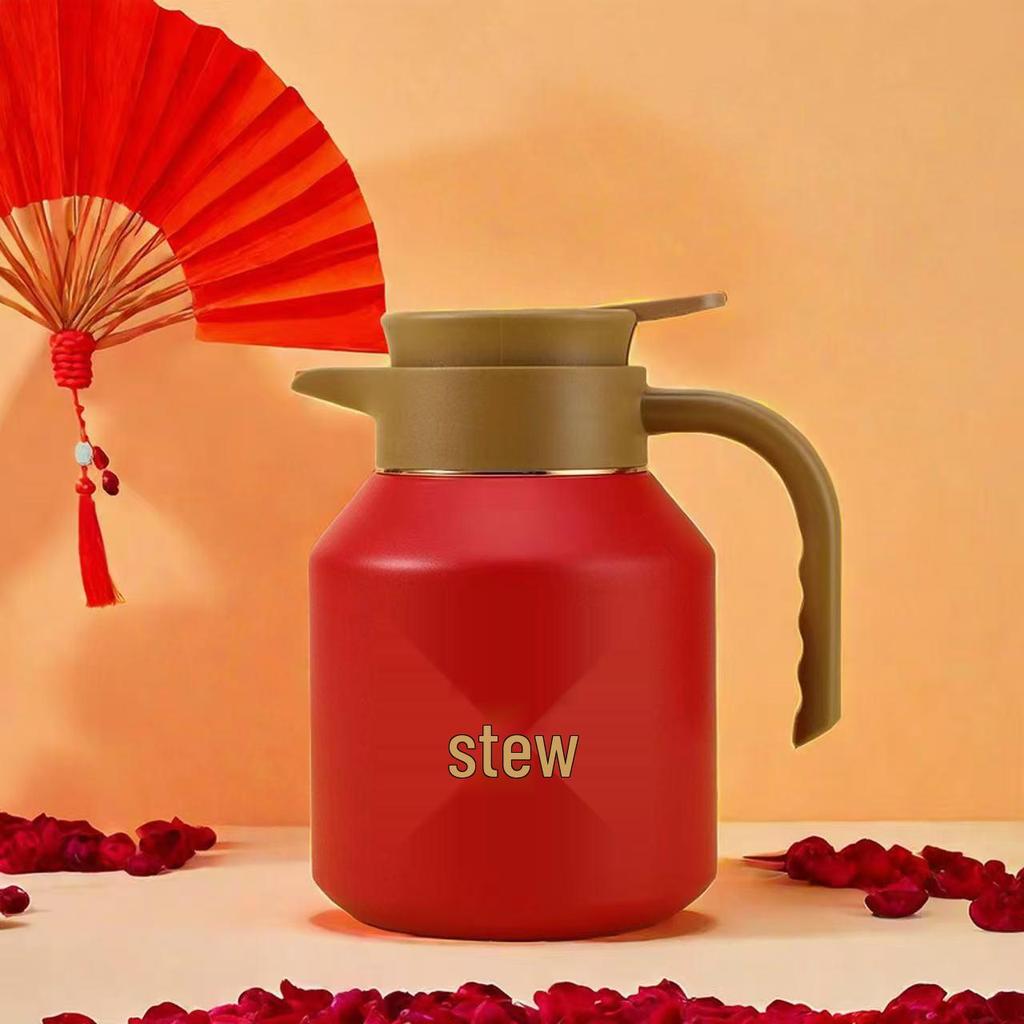 316 Stainless Steel Insulated Kettle with Tea Infuser and Portable Handle, Large Capacity Coffee Pot