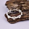 Minimalist Heart Band Ring, 925 Sterling Silver Stackable Love Ring, Cute Heart Design Romantic Jewelry Gift for Women