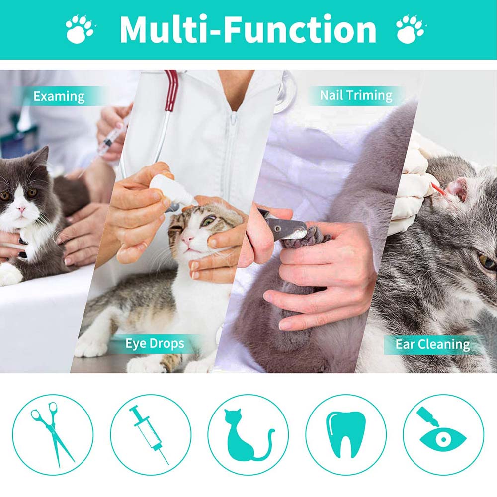 Adjustable Ears Clean Cat Grooming Bathing Bag Cat Washing Bag Cat Restraint Bag Cat Shower Net Bag