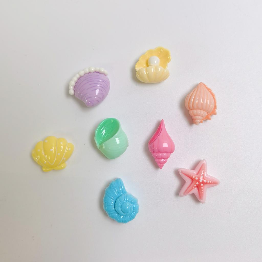 Resin Mini Seahorse Crab Fish Ocean Series DIY Jewelry Craft Flat Back Scrapbooking Decoration Accessories
