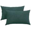 Sofa Cushions 2 Pieces Dark Green 50 X 30 Cm Cord Fabric