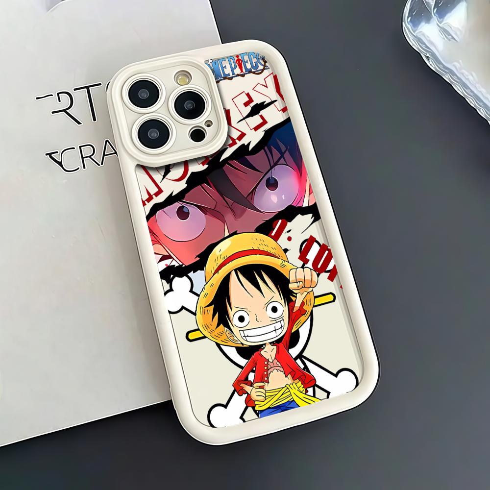 ONE P-PIECE Anime phone case For iPhone 12 11 13 14 15 16 17 Max Pro Plus Air Mini Drop-Proof Flexible Silicone Case