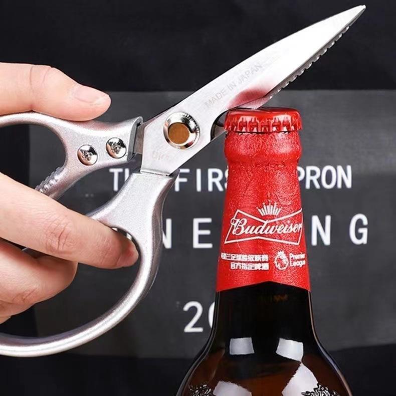 1pc Kitchen Tools Scissors Stainless Steel Kitchen Scissors With Aluminum Alloy Handle For Cutting Chicken Bones Meat Fish