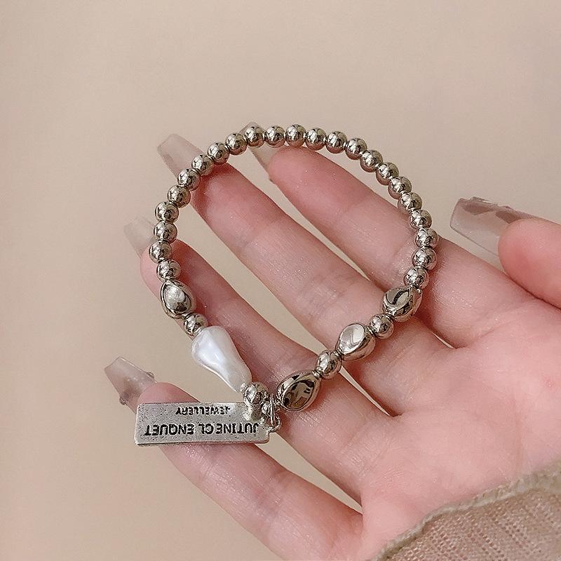 Ветряный нерегулярный жемчужный браслет женский на эластичной веревке браслет из бусин ретро браслет с темпераментом