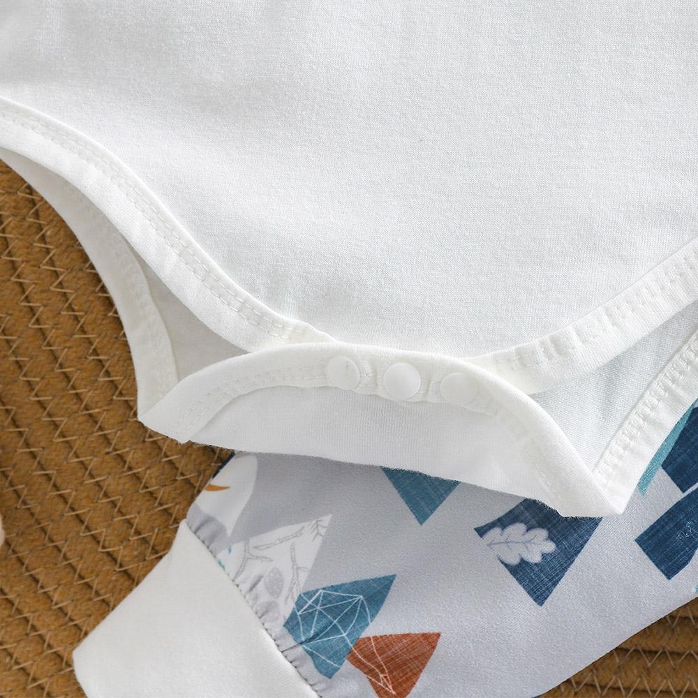 Infant Baby Boy "Adventure Awaits" Print Short Sleeve Cotton Bodysuit & Hat & Casual Pants Outfit Set