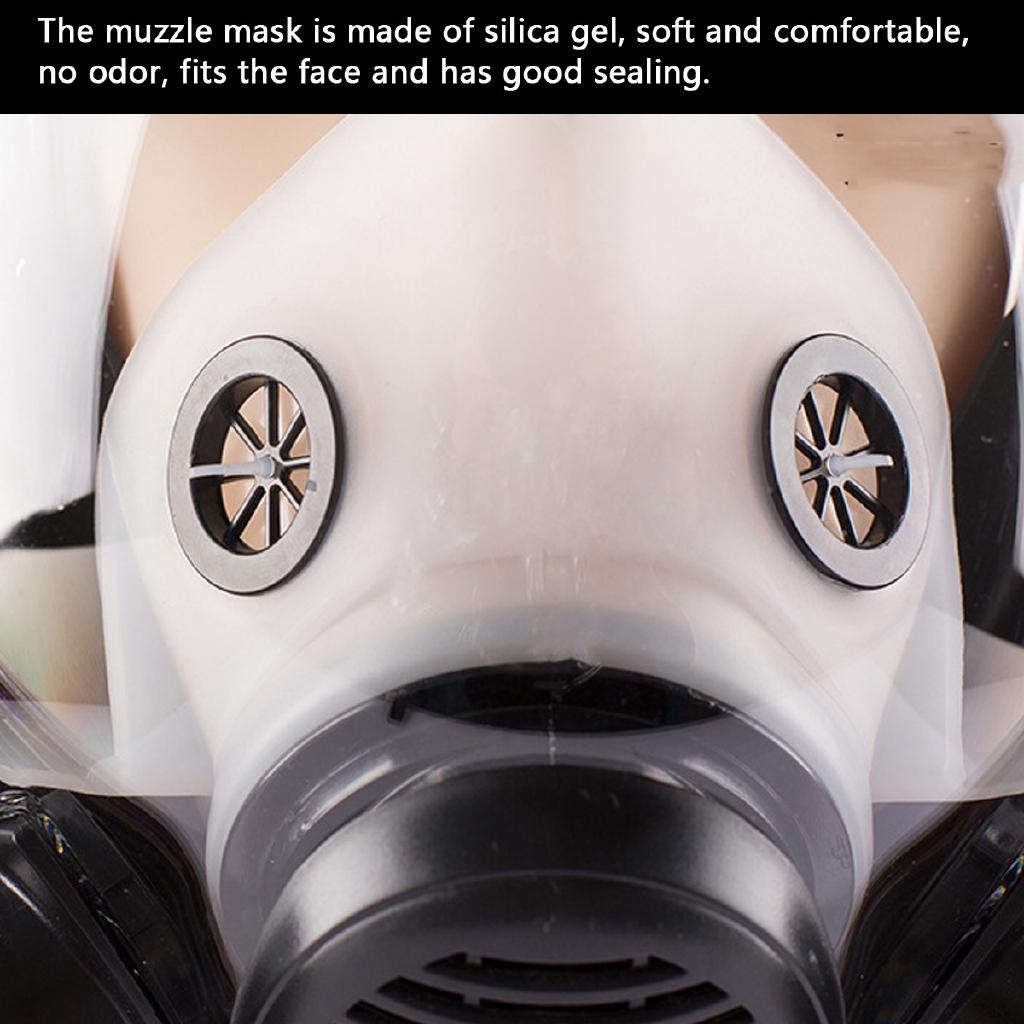 21 in 1 Chemische Gasmaske Chemische biologische radioaktive Kontamination Selbstansaugende Vollgesichtsmaske Gasmaske