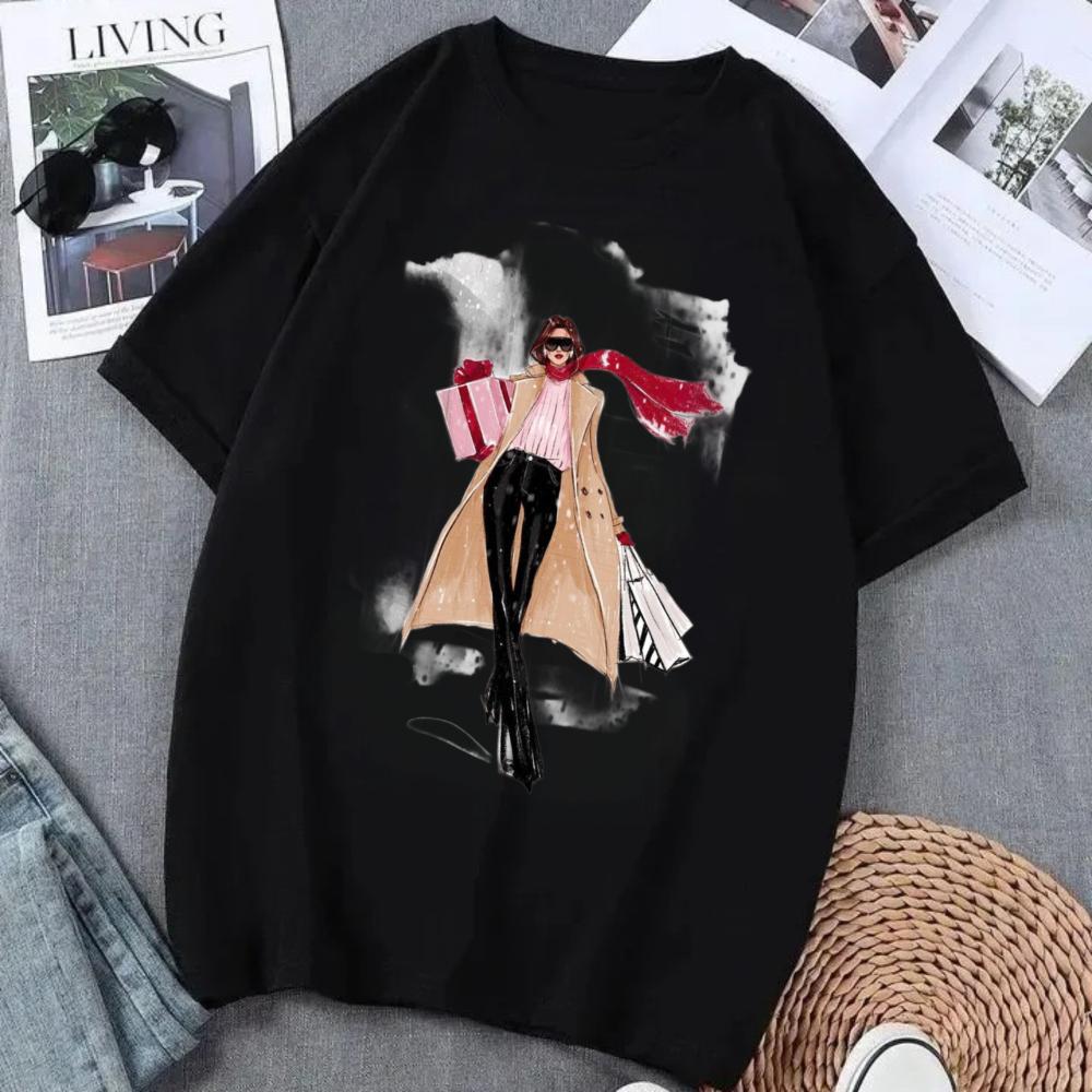 New Printed Womens Summer Women Loose Short Sleeve Tshirt Top Base Graphic Tshirts Tops Women Clothes Tshirt Y2k Tshirt S