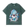 275 GSM Washed T-shirts 100% Cotton Dragon Ball V55 Kamikaze Print Unisex Heavy Cotton T Shirt
