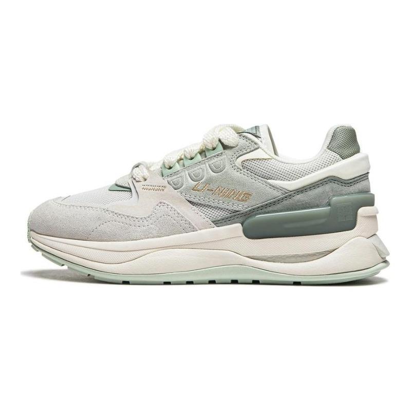 Li-Ning 001 Chuxin V2 Womens Low Top Casual Shoes Grey Green AGCU064-3 36