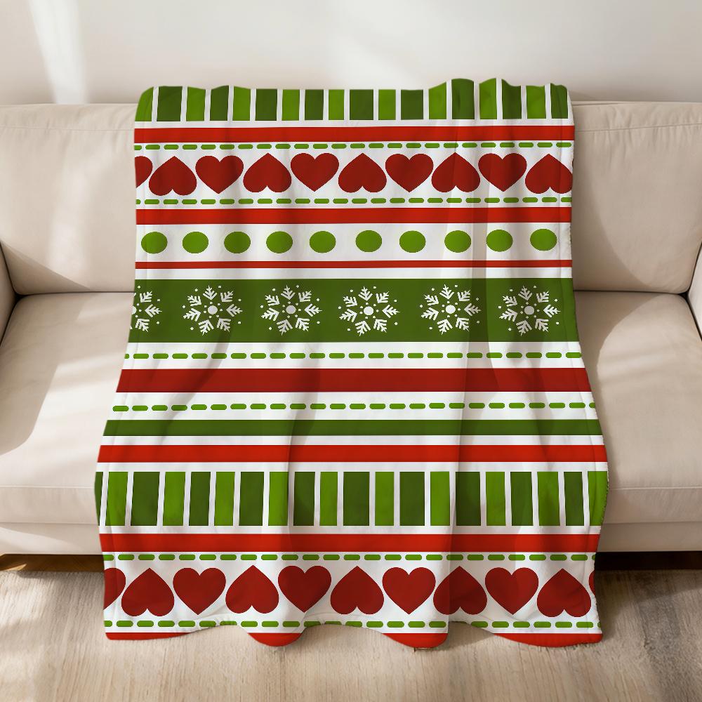 

Christmas Snowman Bow G-Gingerbread Man Flannel Soft Warm Plush Blanket Sofa Living Room Hogar Bedroom Gift Home Car Portable 75x90cm