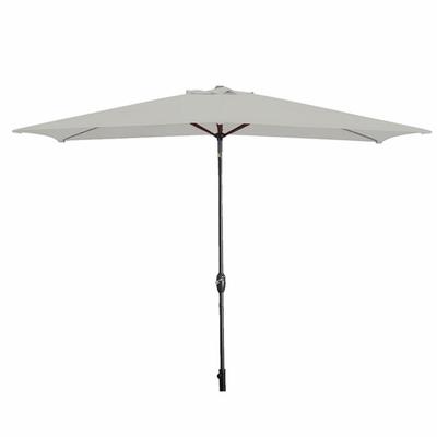 Parasol Acero 8 Varillas 200x300 Cm Poliéster Blanco Jardín Terraza 10494