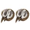 Feathered Car Garden Ornaments Miniature Lawn Home Decor Artificial Birds Birds Egg Bird Nest