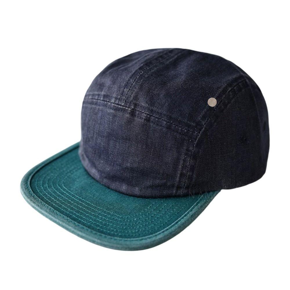 Patchwork Color Baseball Cap Sport Snapback Hat Casual Flat Brimmed Hat  Outdoor