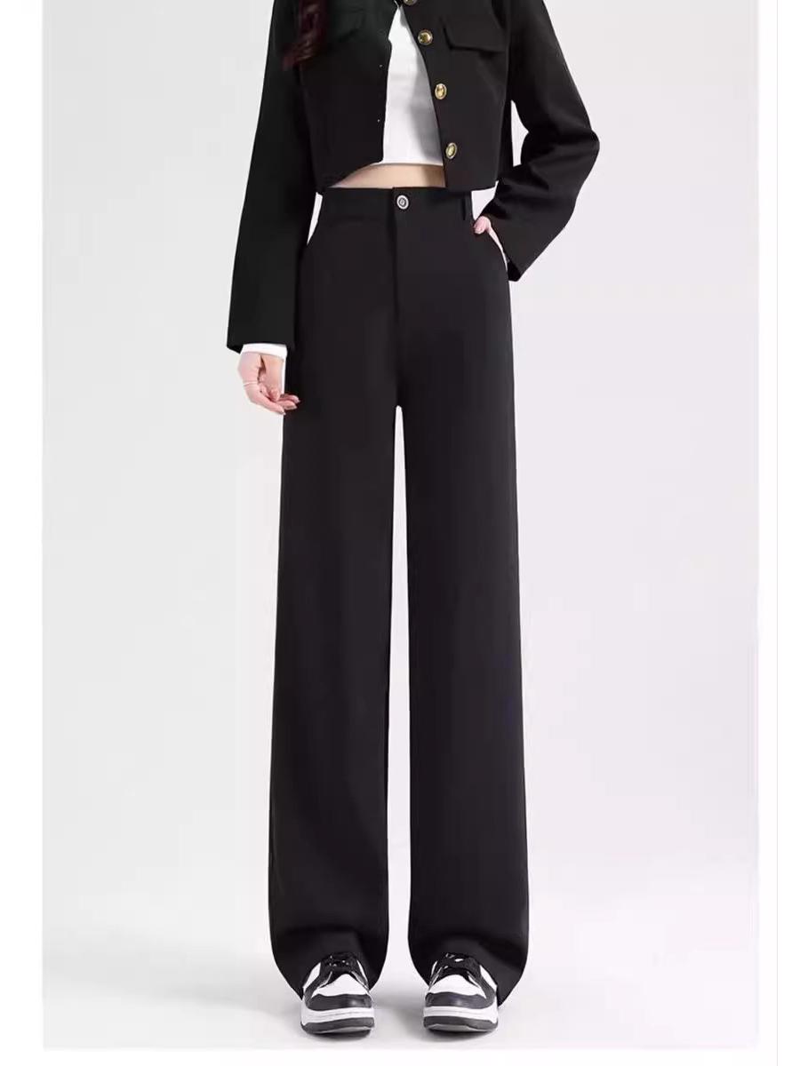 

Женские утягивающие брюки с высокой посадкой, черные, прямого кроя - варианты петит и лонг для весны и осени XS