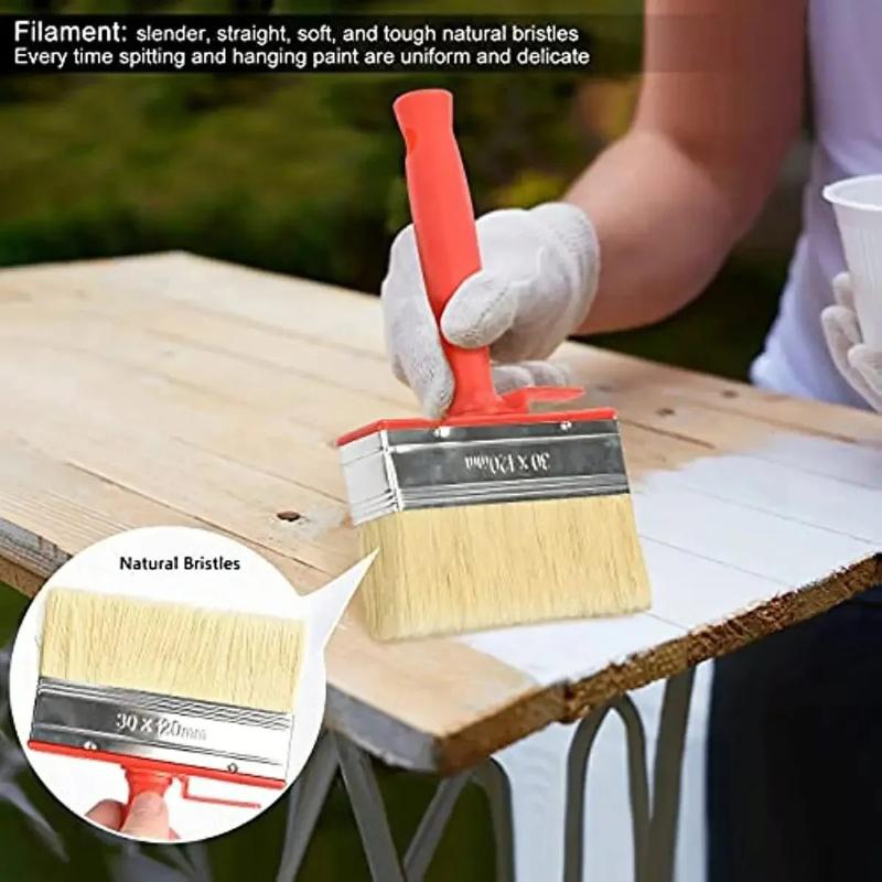 Smooth Flat Head Paint Brush For Painting Walls Labor Saving Hand Tools Limewash Brush