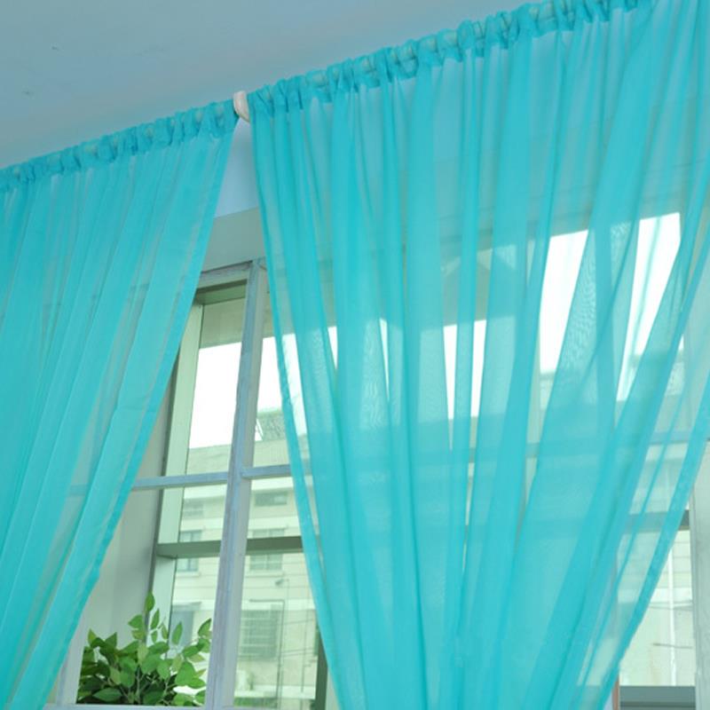 Colorful Floral Tulle Door Window Curtain Sheer Valances Scarf Curtain