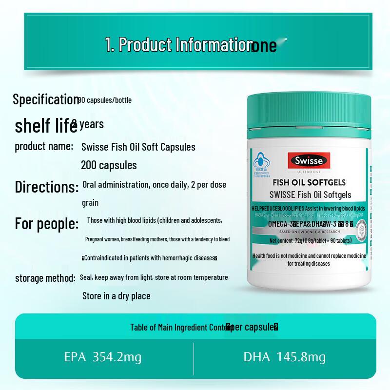 Swisse Fish Oil Softgel Capsules
