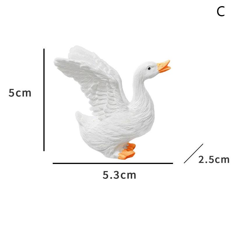 Hartsanka Skulpturer 3-delars Set, Utomhus Trädgårdsdekor Statyer För Damm Uteplats Gräsmatta, Mini Anka Figurer Hemprydnader Dekor