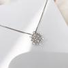 Crystal Snow Flake Pendant Long Necklace for Women Sweater Chain Snowflake Necklace Choker Adjustable for Rhinestone Jew