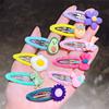 2021 Cute 10 Pcs/set Cartoon Hair Clips for Baby Girl Hairclip Flower Fruit Hair Pins Kids Hair Accessories Gift