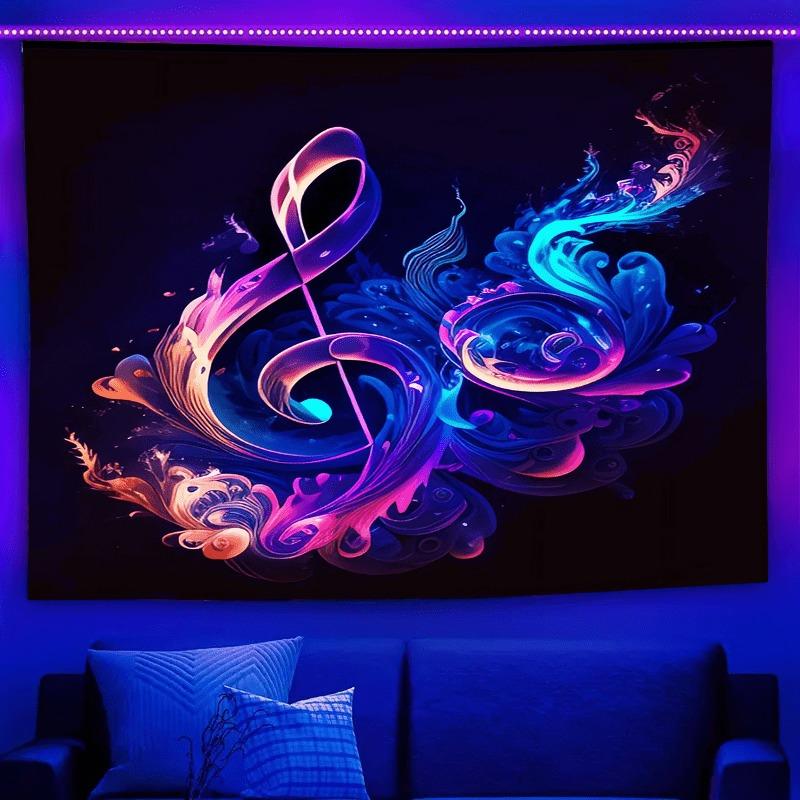 Ultraviolet Cosmic Black Hole Luminous Tapestry, Indoor Mood To Create Atmosphere, Psychedelic Luminous Art, Bedroom Decoration