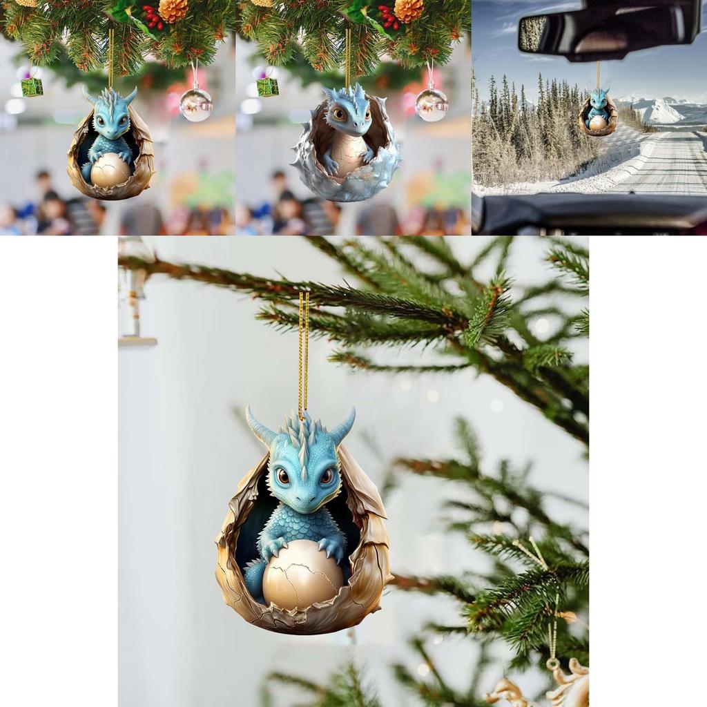 Adorable Cartoon Dragon Baby Christmas Ornament For Festive Family Decoration