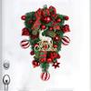 Christmas Teardrop Swag Wall Hanging Ornament Christmas Wreath Xmas Garland for Fireplace Holiday Porch Front Door Decoration