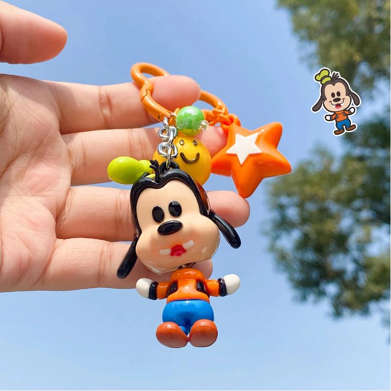 Disney Animated Cartoon Mickey Minnie Swing Doll Keychain Animation Peripheral Collection Pendant Creative Backpack Pendant Gift