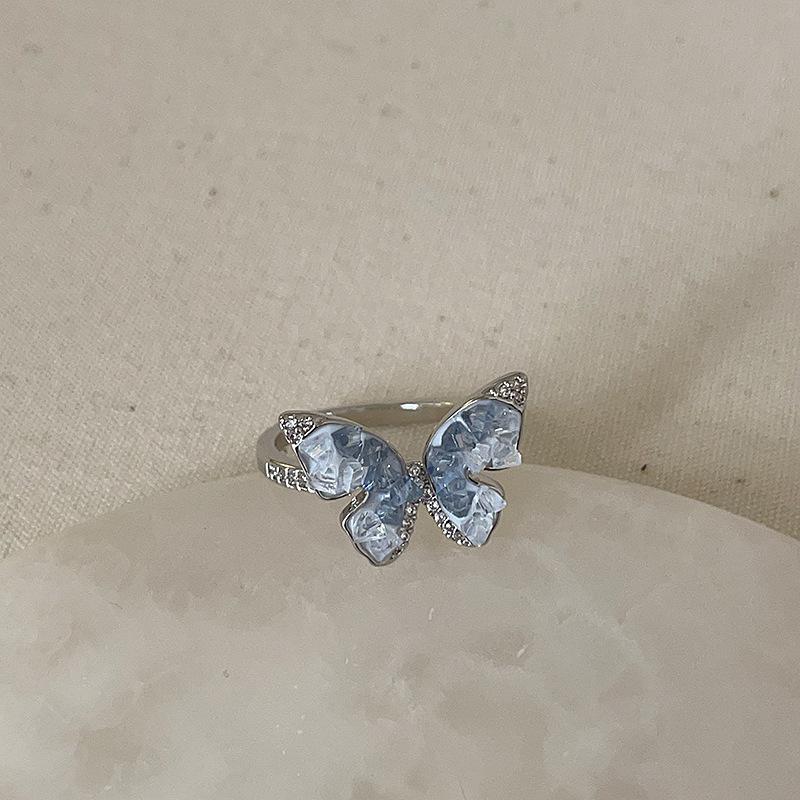 Light Luxury Simple Pearl Bow Open Ring Collection Female Personality Unique Exquisite Fashion Versatile Ring Ring