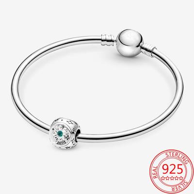 Nuovo Ciondolo Gioiello Trifoglio, Ferro di Cavallo & Coccinella Ciondolo a Tre Lati Adatto Bracciale Moda Ciondolo in Argento Sterling 925 Gioiello Fai da Te